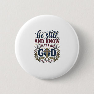 Be Still And Know Christian Psalm 460 Shirt 6 Cm Round Badge