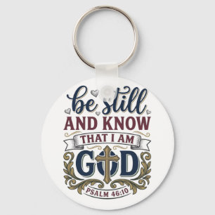 Be Still And Know Christian Psalm 460 Shirt Key Ring