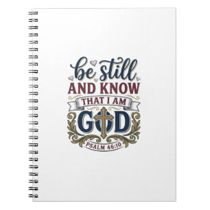 Be Still And Know Christian Psalm 460 Shirt Notebook