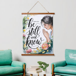 Be Still and Know Christian Women Wall  Hanging Tapestry