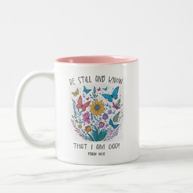 Be Still and Know Coffee Mug (Left)