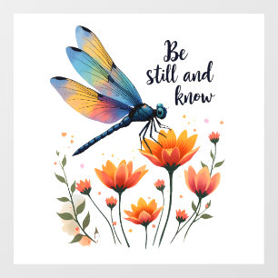 Be still and know Floral Dragonfly Christian Summe