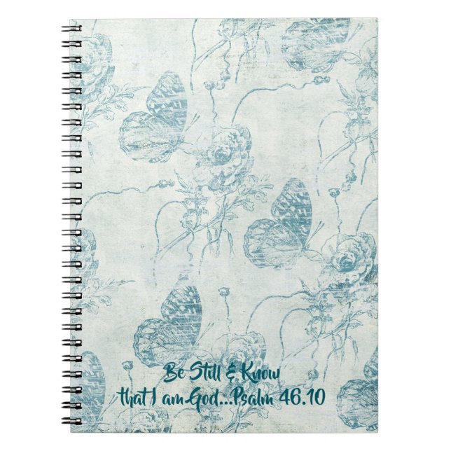 Be Still and Know I am God Bible Verse Notebook (Front)