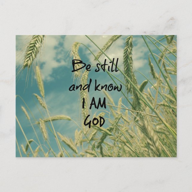 Be Still and Know I am God Bible Verse Postcard (Front)