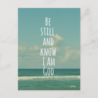 Be still and Know I am God Bible Verse Postcard