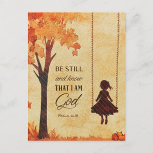 Be Still and Know I Am God Bible Verse Psalm 46:10 Postcard