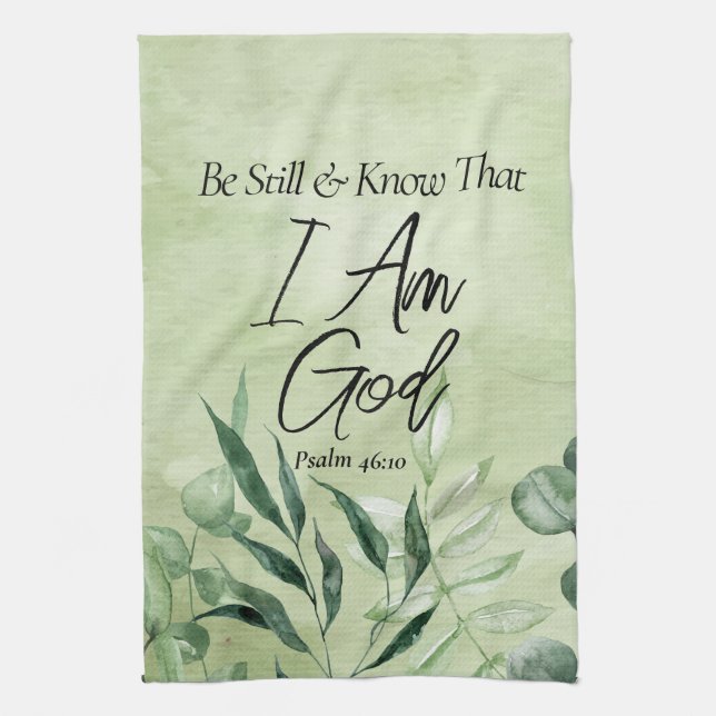 Be Still and Know I Am GOD Tea Towel (Vertical)
