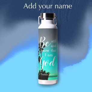 Be Still And Know Modern Sarasota Personalized Water Bottle