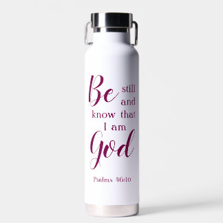 Be Still And Know | Personalised Name Faith Gift Water Bottle