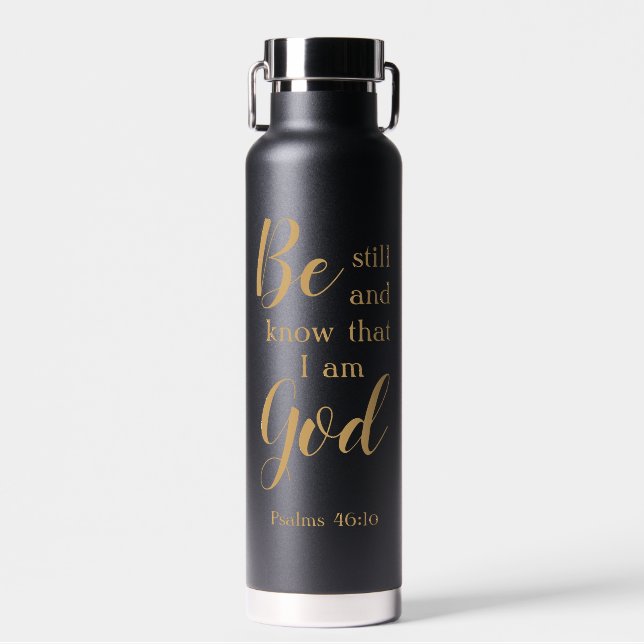 Be Still And Know | Personalised Name Faith Gift Water Bottle (Front)