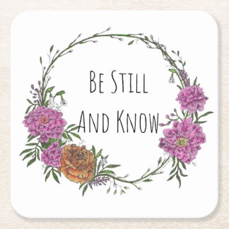 Be Still and Know Plastic Coasters