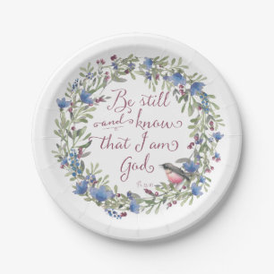 Be Still and Know - Psalm 46:10 Paper Plate