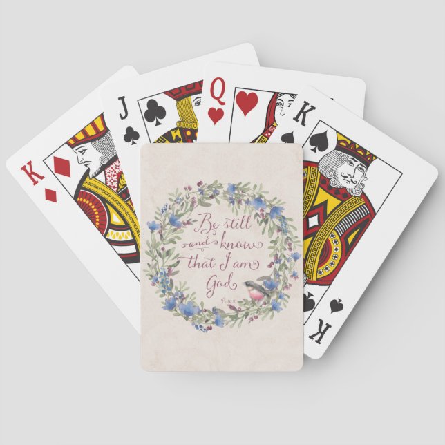 Be Still and Know - Psalm 46:10 Playing Cards (Back)