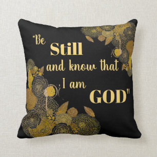 Be Still and Know Scripture Verse Throw Pillow