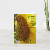 Be Still and Know Sunflower Custom Message