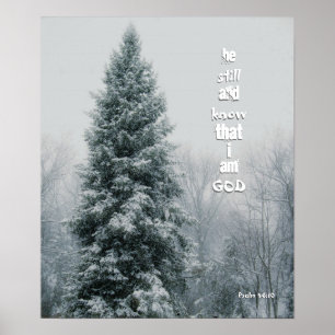 Be Still and Know Tall Pine Christian Poster