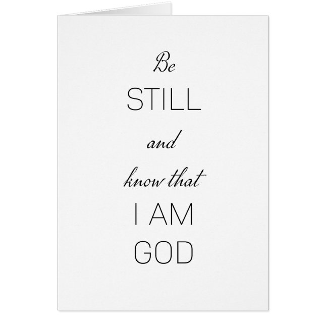 Be still and know that I am God (Front)