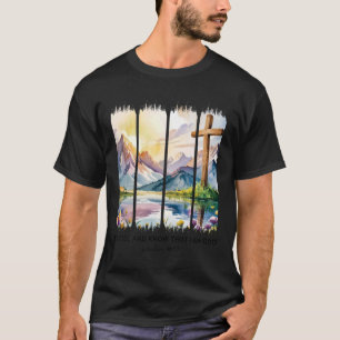 Be Still and Know That I Am God Christian Girl Wom T-Shirt
