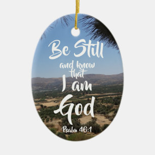 Be Still And Know That I Am God Psalm 46:1 Ceramic Tree Decoration