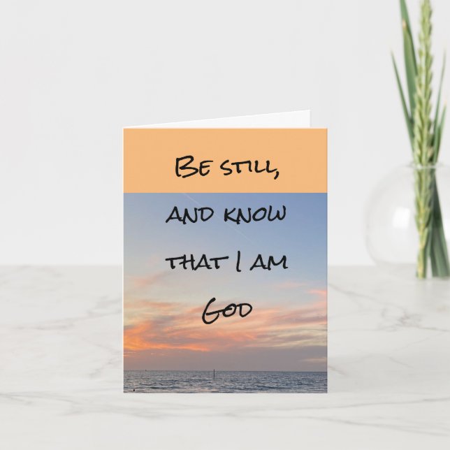 Be still and let God work Thank You Card (Front)