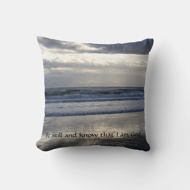 Be Still Beach Pillow (Front)