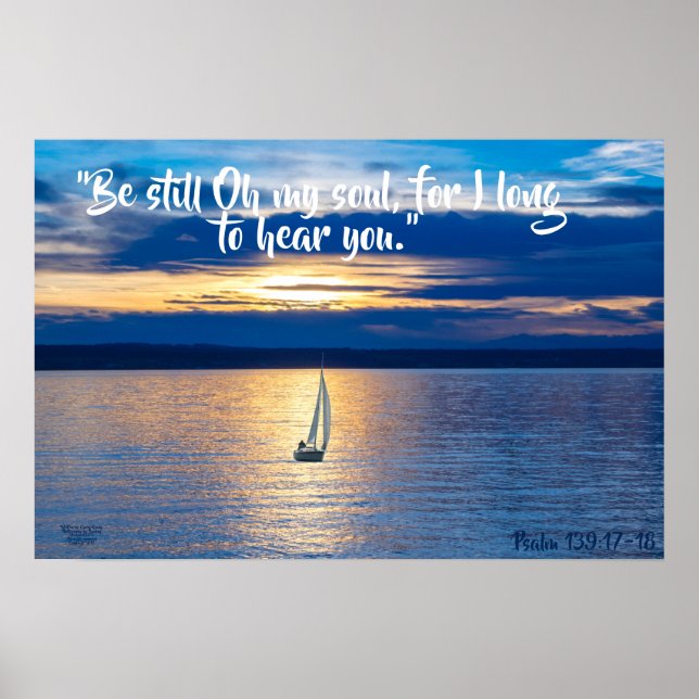 Be Still Boat on Ocean Matte Poster (Front)