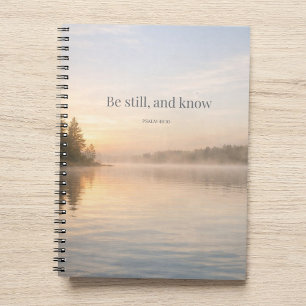Be Still Christian Notebook Psalm 46:10 Scripture
