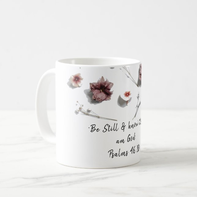 Be Still Floral Mug (Front Left)
