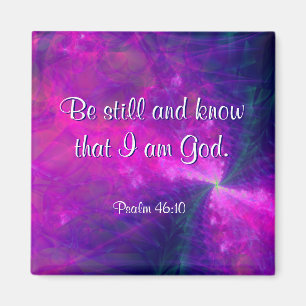 "Be Still" Fractal Art Scripture Magnet