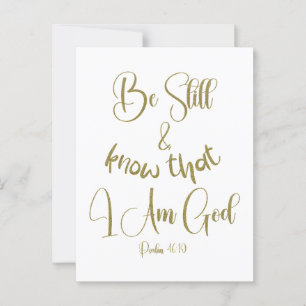 Be Still KJV Bible Verse Postcard