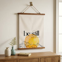 Be still & Know Inspirational Tapestry Off-White