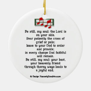 Be Still My Soul Christian Hymn Ceramic Tree Decoration