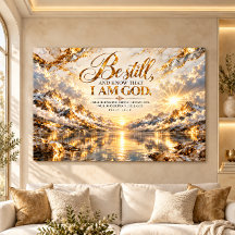 Be Still Psalm 46:10 Golden Mountain Wrapped