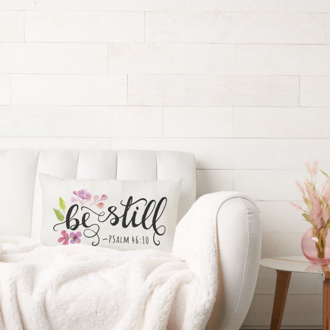 Be Still - Psalm 46:10 Lumbar Cushion (Couch)