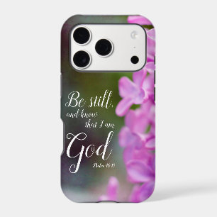 Be Still Psalm 46:10 Purple Lilac Flowers