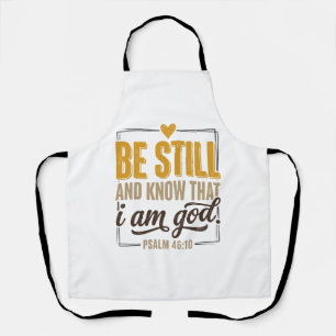 Be Still Psalm 46_10 Vintage Christian Shirt Desig Apron