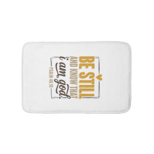 Be Still Psalm 46_10 Vintage Christian Shirt Desig Bath Mat