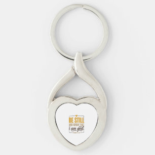 Be Still Psalm 46_10 Vintage Christian Shirt Desig Key Ring