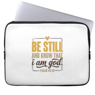 Be Still Psalm 46_10 Vintage Christian Shirt Desig Laptop Sleeve