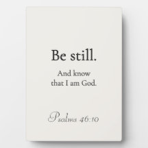 Be Still – Psalms 46:10 Minimalist Tabletop Plaque