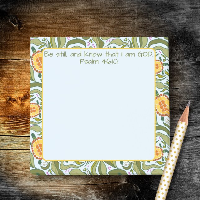 Be Still Scripture Garden Turtles Custom Notepad (Creator Uploaded)