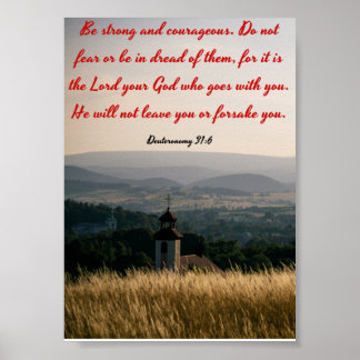 Be strong and courageous - Bible Poster