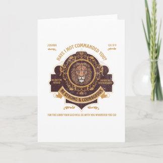 Be strong and courageous card