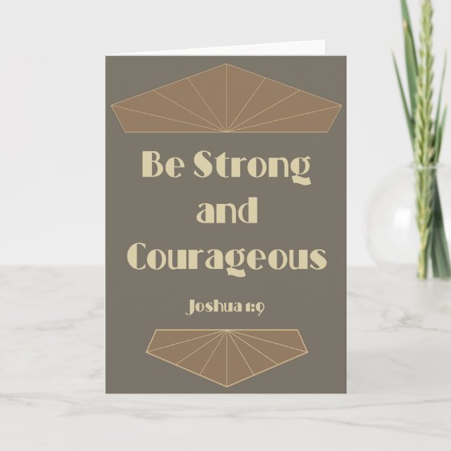Be Strong and Courageous Joshua 1:9 Card (Front)