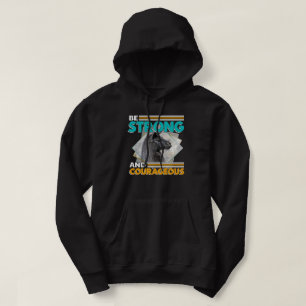 Be Strong and Courageous - Llama Encouragement Hoodie