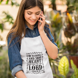 Be Strong and Take Heart Bible Verse Standard Apron