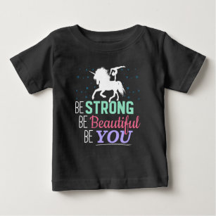 Be Strong Beautiful You - Gymnastics Unicorn Baby T-Shirt