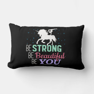 Be Strong Beautiful You - Gymnastics Unicorn Lumbar Cushion