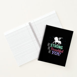 Be Strong Beautiful You - Gymnastics Unicorn Notebook