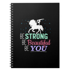 Be Strong Beautiful You - Gymnastics Unicorn Notebook